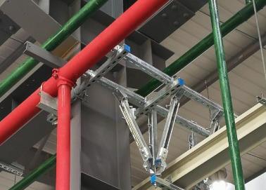五原该抗震支架的整体式支吊架结构协调性好